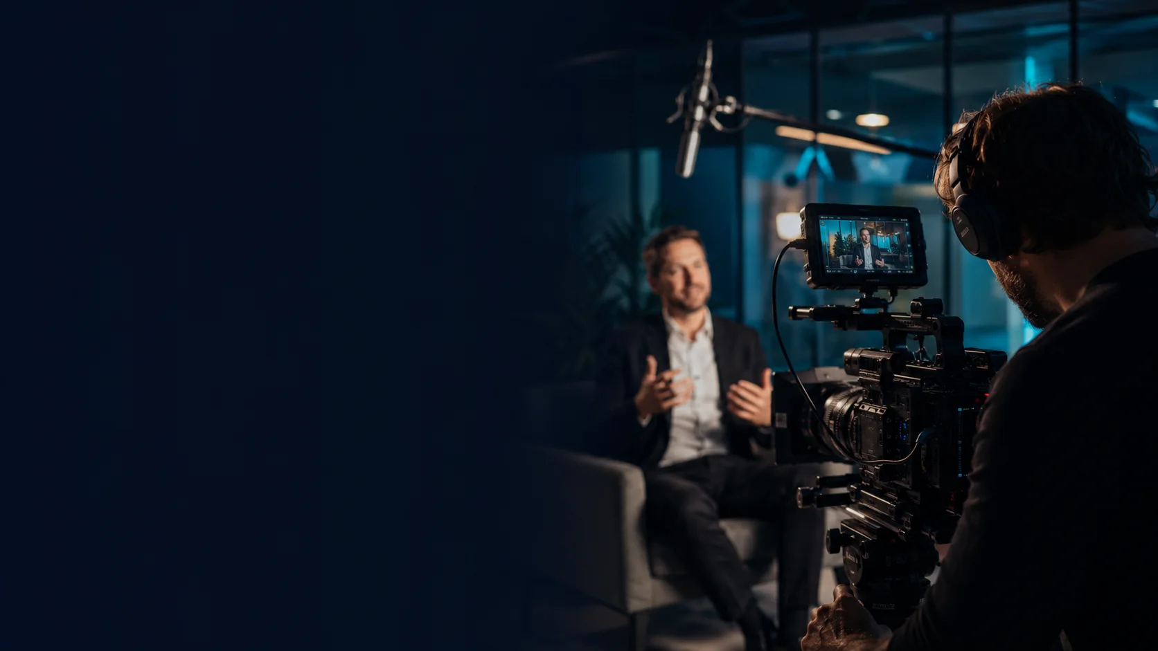 Professional camera and interview production